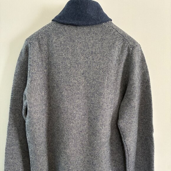 NEW. Never worn. JCrew 100% wool shawl collar sweater. Size Medium - Picture 2 of 5